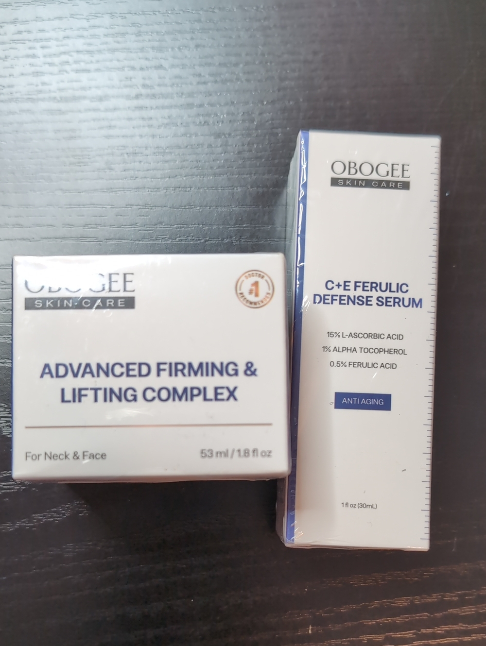 Obogee Advanced Firming Lifting Complex & C+E Ferulic Defense Serum Set Of 2